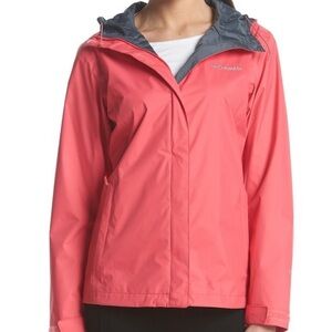 COLUMBIA Women's Arcadia ™ II Rain jacket Print Omni-Tech hood Like new Fits S/M
